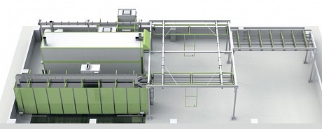 Комплекс оборудования для порошковой окраски SPK-CS-60.1.15.220 и зона открытой окраски SPK-18.6.6